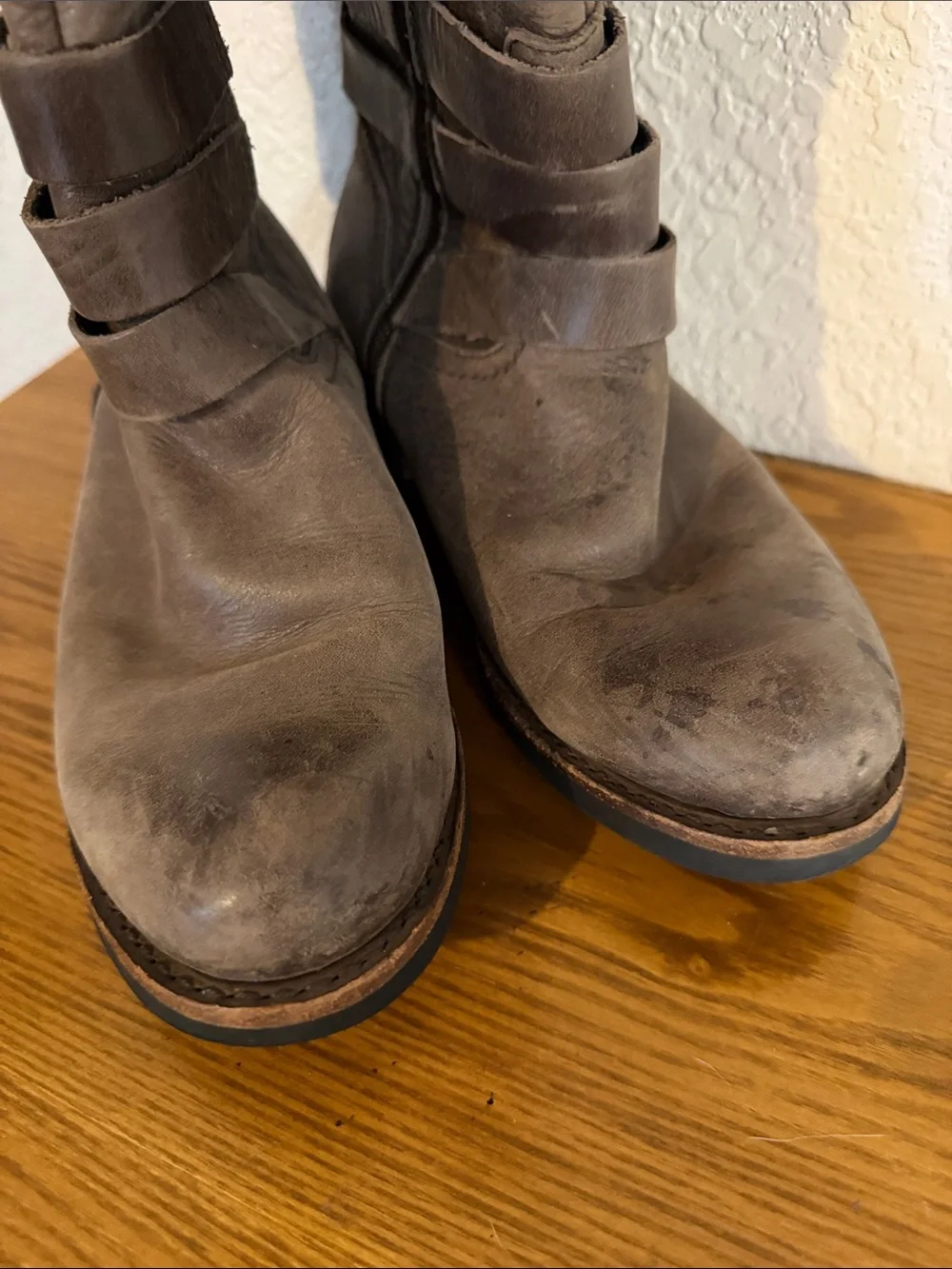 Over-the-Knee Buckle Riding Boots in Dark Brown